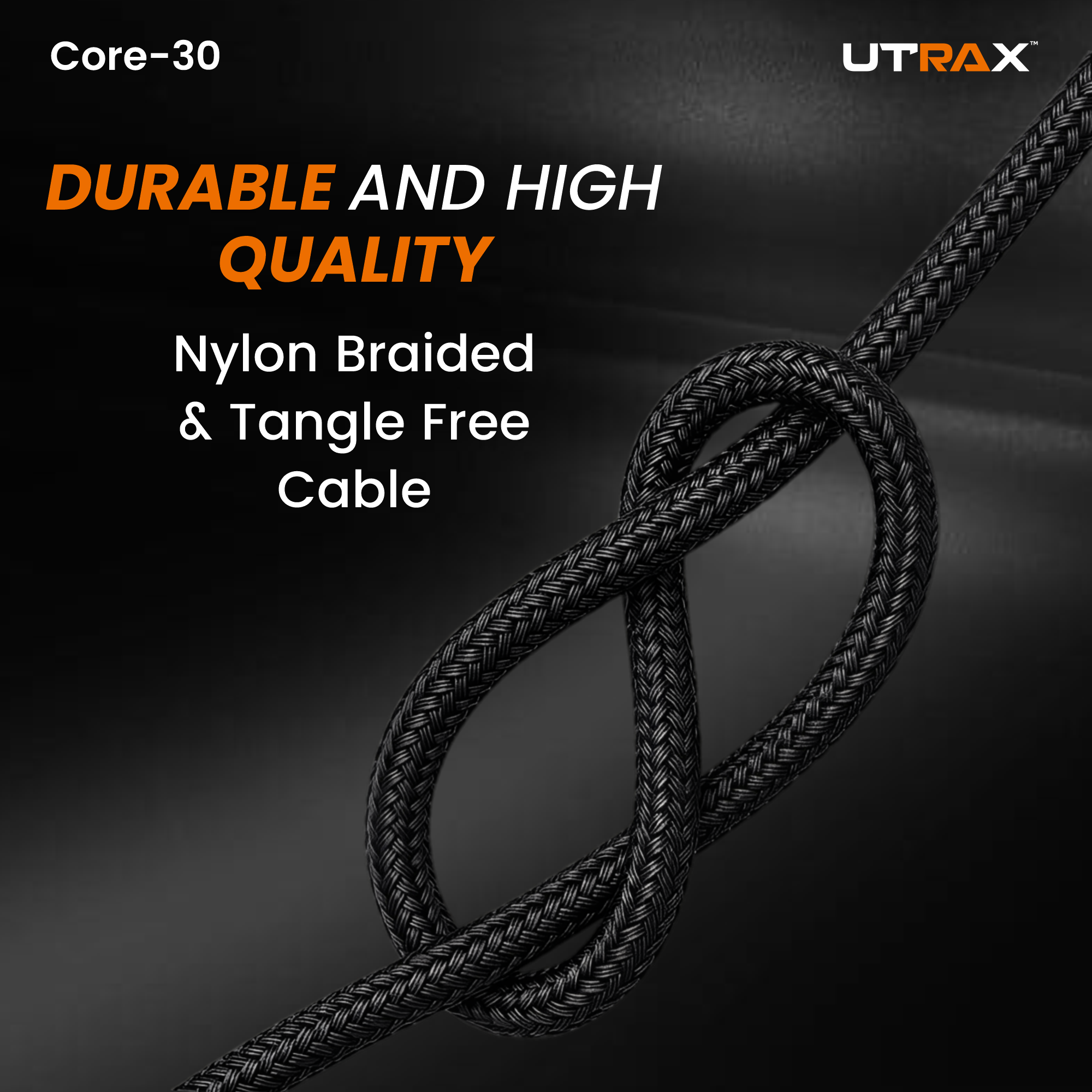 1.5M Nylon Braided USB to Type C 36W Fast & Sync Cable (New) Metal Heads