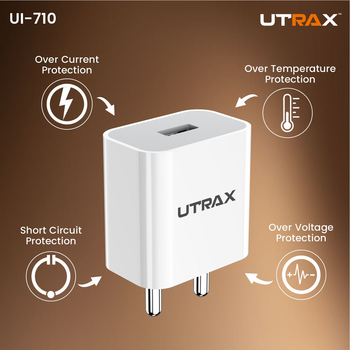 12W single USB Charger with USB Type C cable