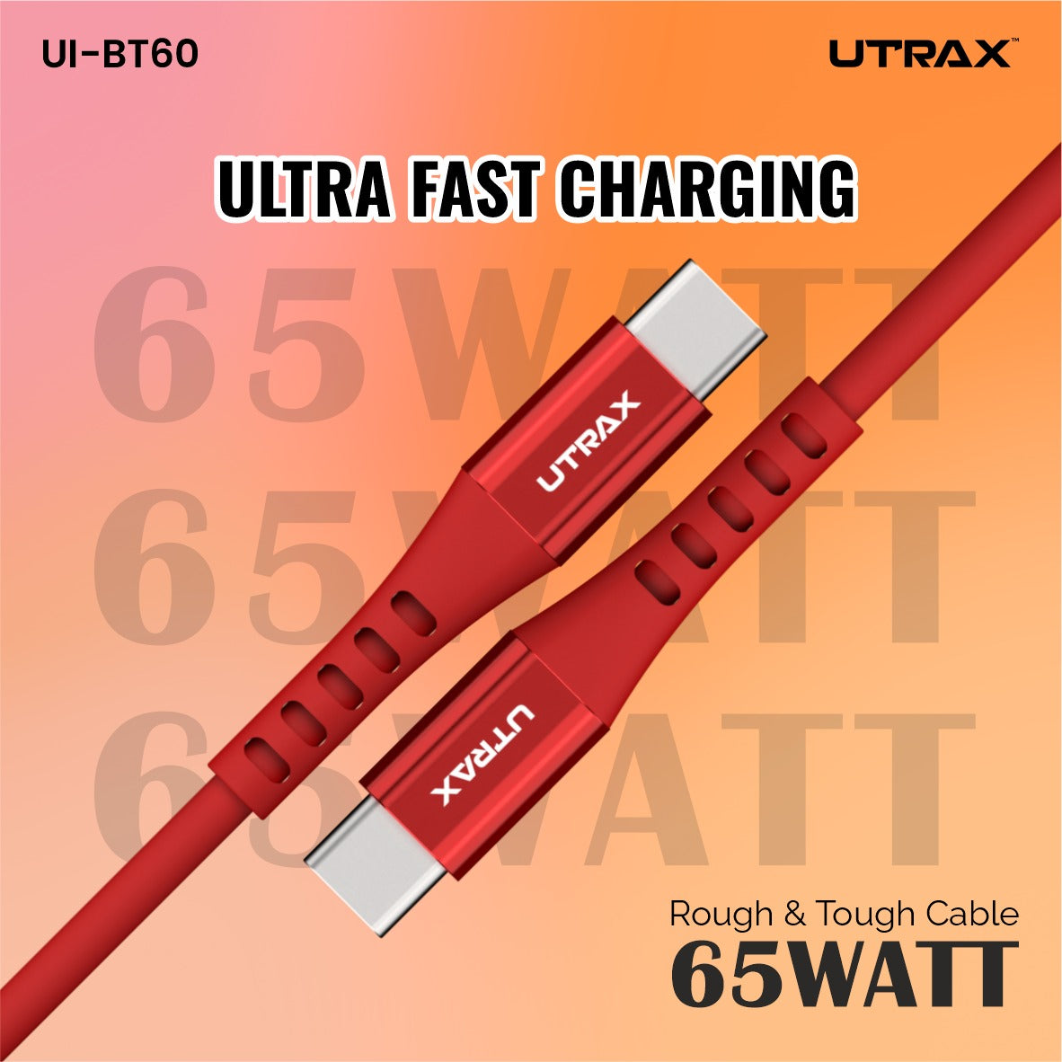 1.2 M Type C to Type C TPE Cable with Metal Heads