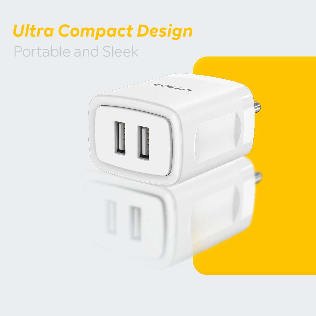 15W Charger with Dual USB Ports with Type C Cable UI-778