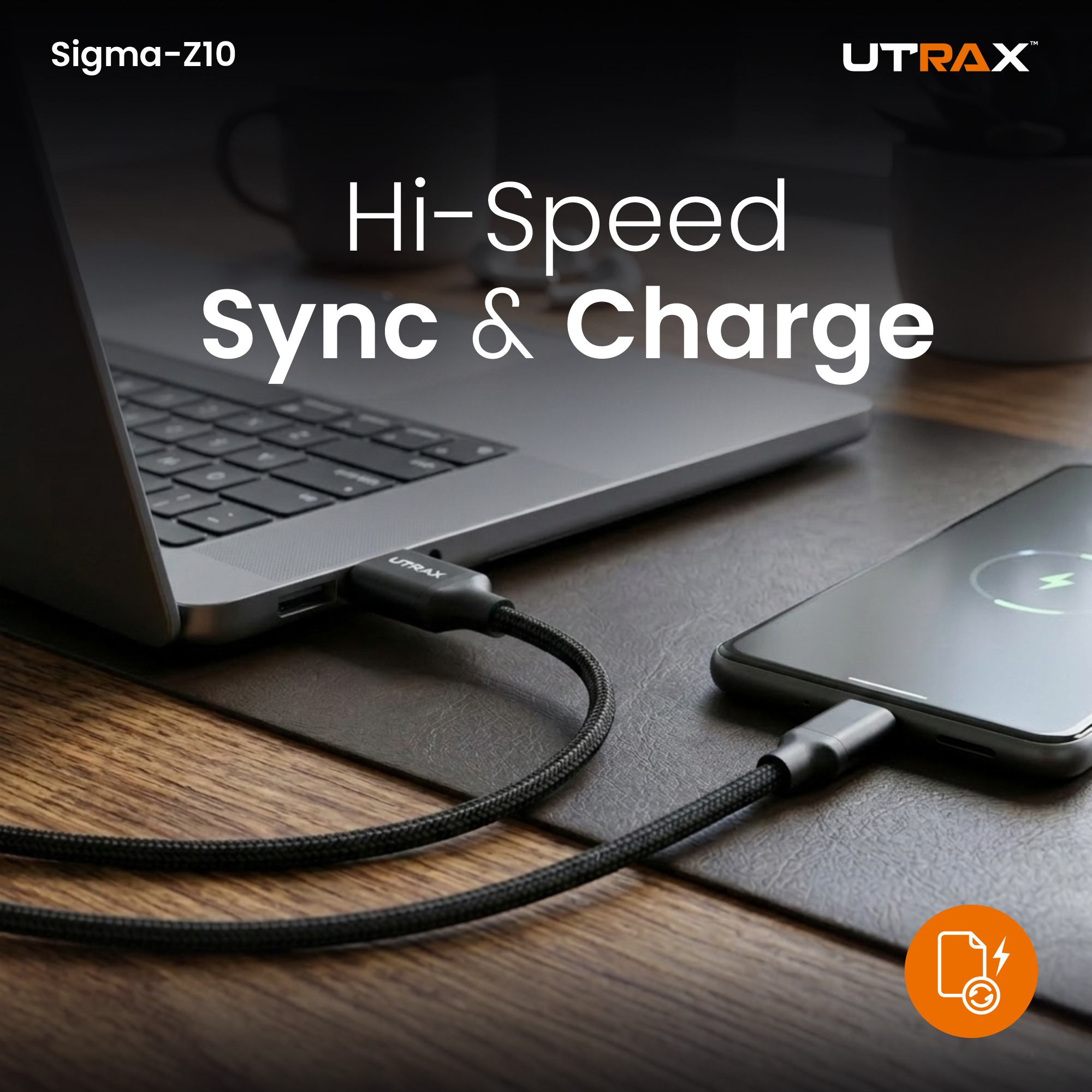 1.5M Nylon Braided USB to Type C 36W Fast & Sync Cable | Metal Heads