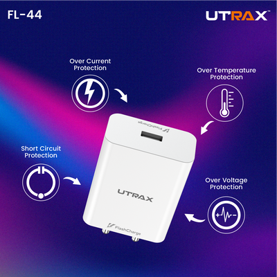 UTRAX 44W Flash Charger (FL-44) with USB-A to Type-C Cable