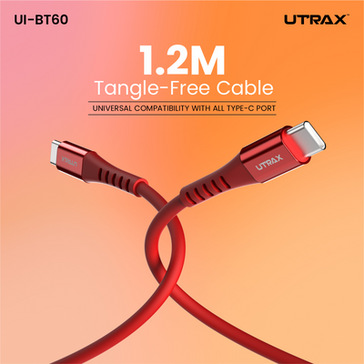 1.2 M Type C to Type C TPE Cable with Metal Heads