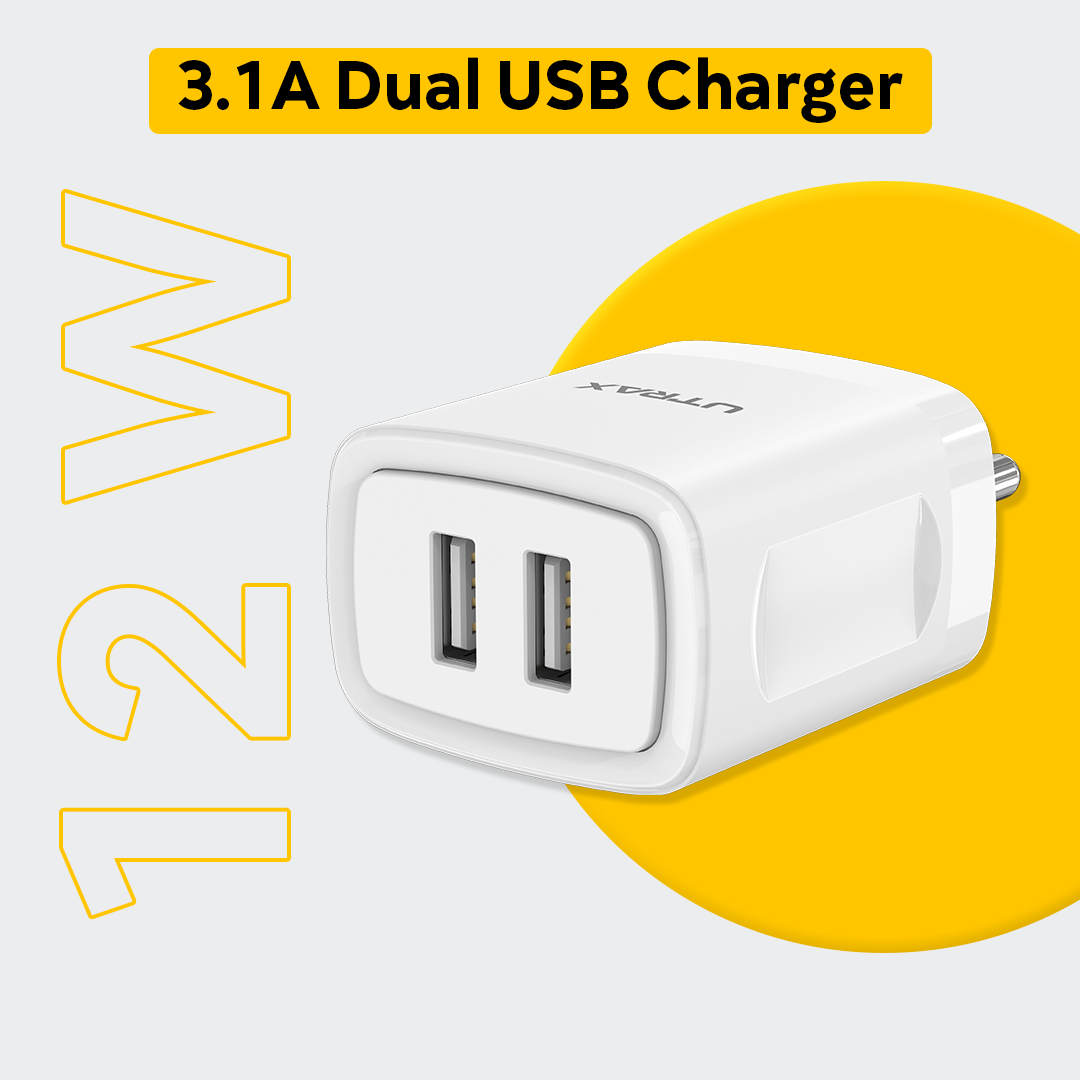 15W Charger with Dual USB Ports with Type C Cable UI-778