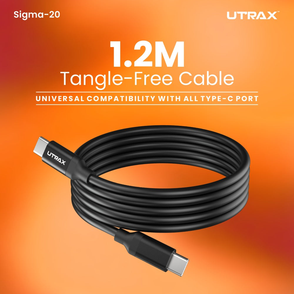 1.2M PD 65W Fast Charge & Sync Cable (TPE Material) (New) Metal Heads
