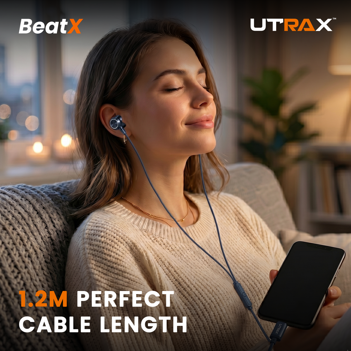 UTRAX BeatX Wired Earphones – Blue