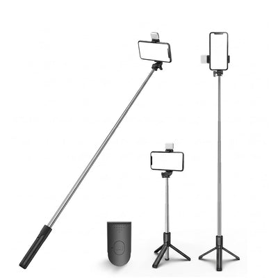 UTRAX Selfie Stick Tripod with Light, 67 inch /170CM Reinforced Tripod for Mobile Phone