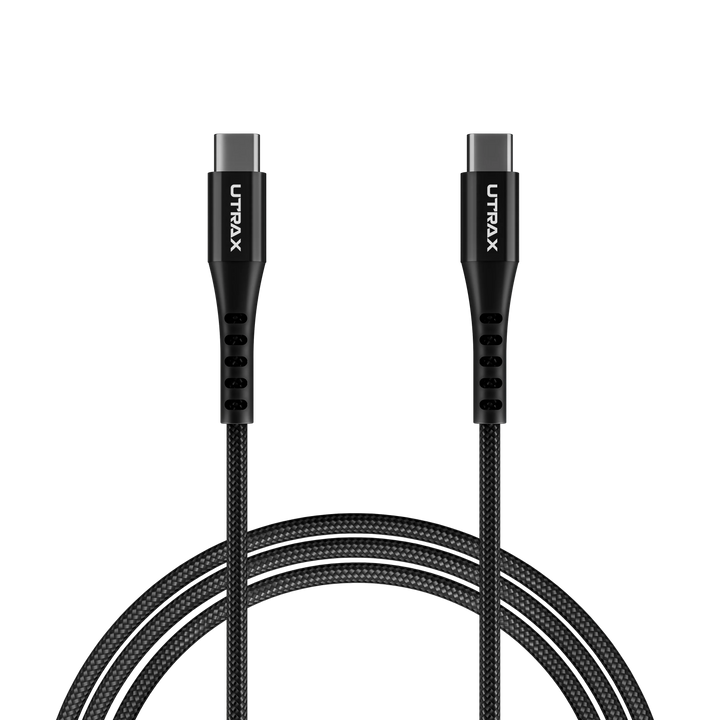 UTRAX Type-C to Type-C 240W Fast Charging Cable, 1.8M Nylon Braided Cable with High-Speed Data Transfer