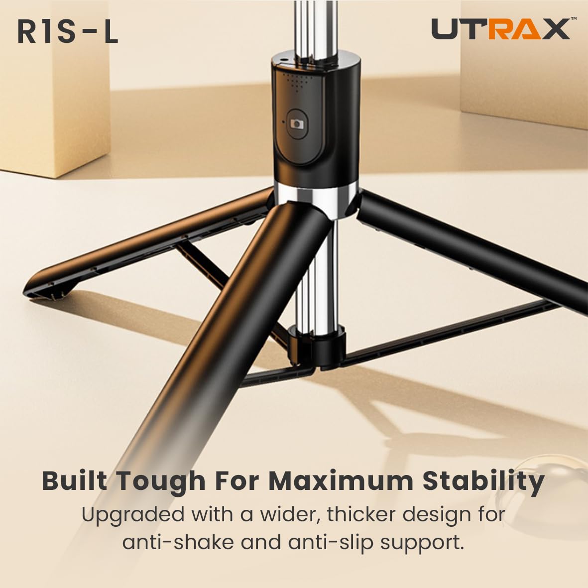UTRAX Selfie Stick Tripod with Light, 67 inch /170CM Reinforced Tripod for Mobile Phone