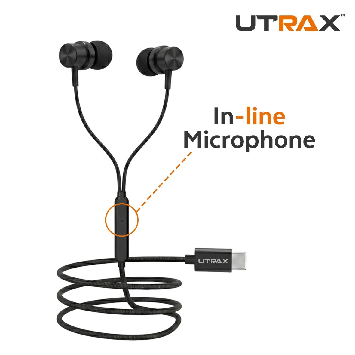 UTRAX BEATX PRO Type-C Wired Earphones with Mic