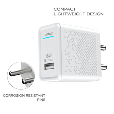 18W 3.0A Single Port Adapter With QC3.0 Charge