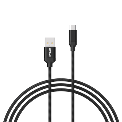 1.5M Nylon Braided USB to Type C 36W Fast & Sync Cable | Metal Heads