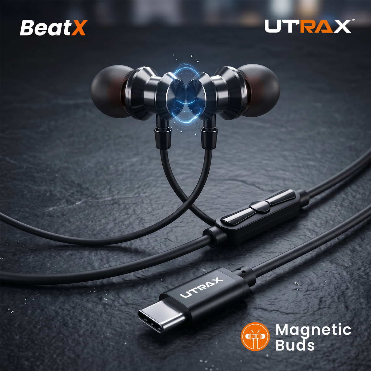 UTRAX BeatX Wired Earphones – Black
