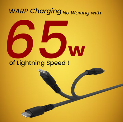 UTRAX Dash Pro 18 – 65W Braided USB-A to Type-C Cable (Grey)