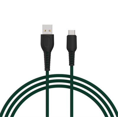 UTRAX Dash Pro 18 – 65W Braided USB-A to Type-C Cable (Green)