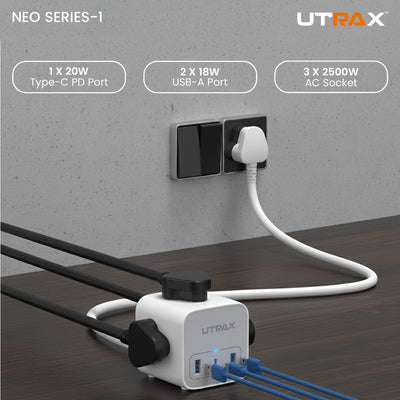 20W 6 in 1 Desktop Power Cube