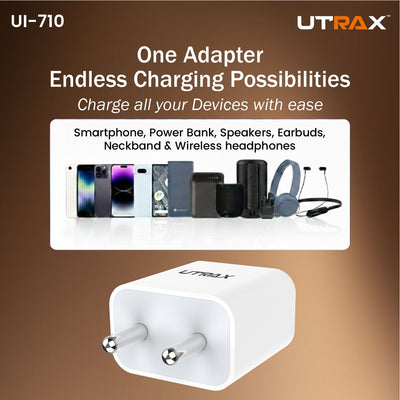 12W single USB Charger with USB Type C cable