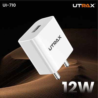 12W single USB Charger with USB Type C cable