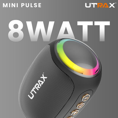 8W Premium Mini Pulse Portable Bluetooth Speaker With RGB Lights (New)