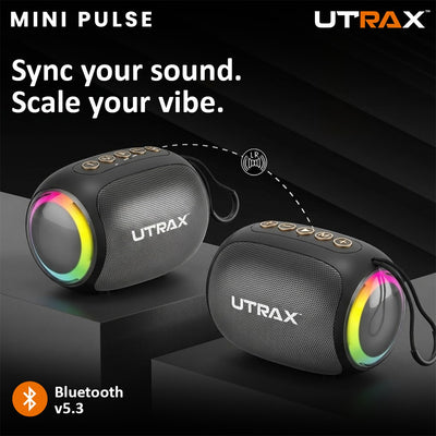 8W Premium Mini Pulse Portable Bluetooth Speaker With RGB Lights (New)
