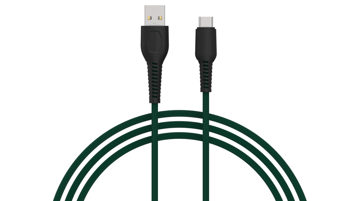 UTRAX Dash Pro 18 – 65W Braided USB-A to Type-C Cable (Red)