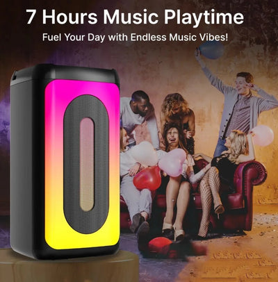 50W Premium Mini Party Maxx Bluetooth Speaker With Karoke Mic (Hamix)