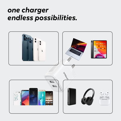15W Charger with Dual USB Ports with Type C Cable UI-778
